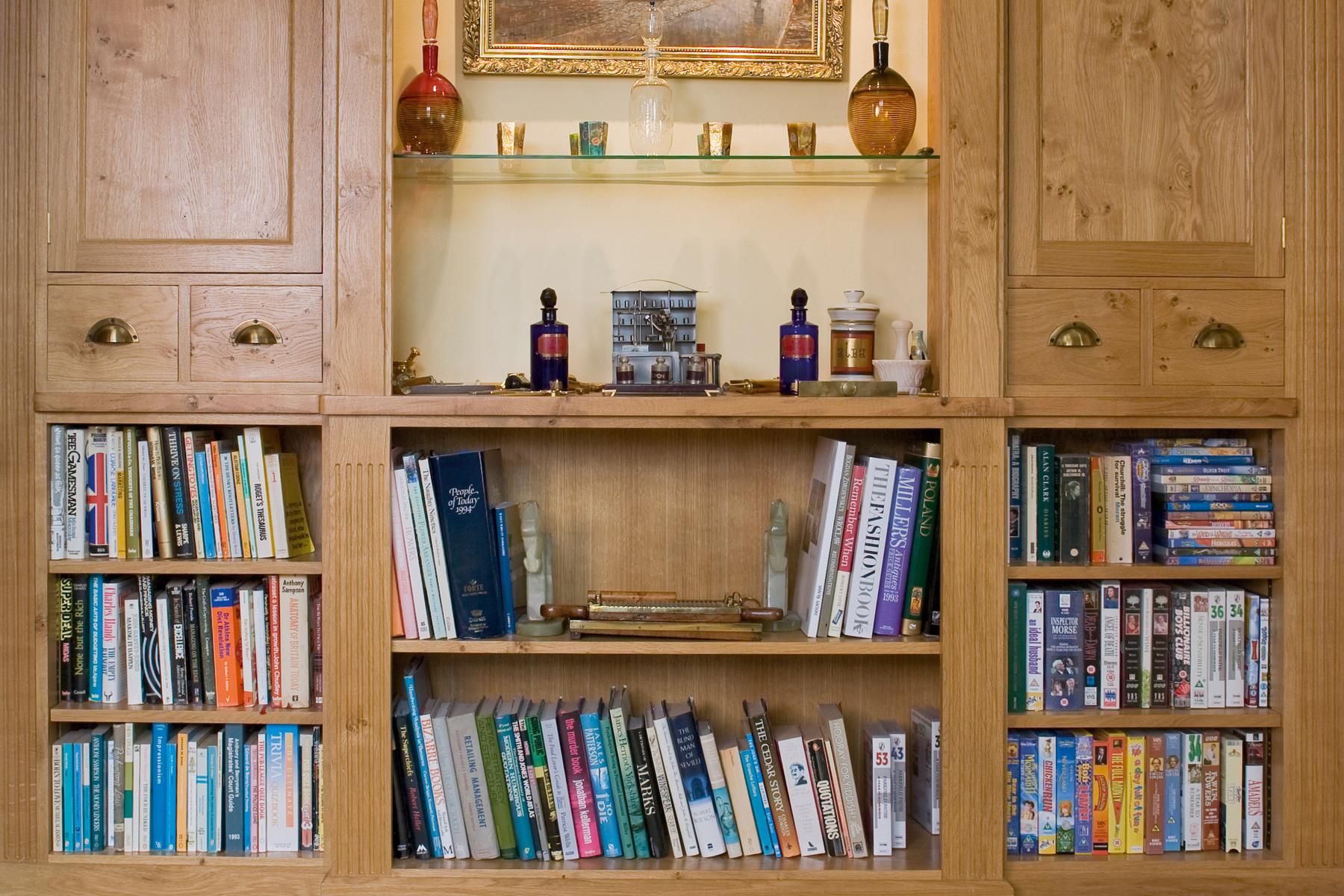 Harrogate Burr Oak Display Cabinets & Shelving
