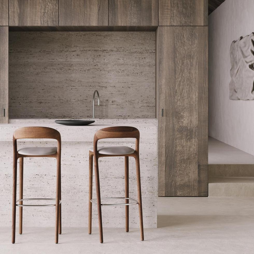 Artisan Neva Light Bar Chair shown in walnut