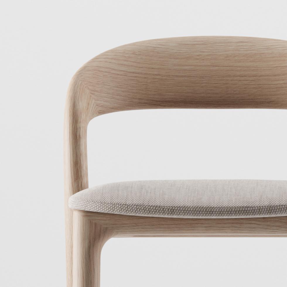 Artisan Neva Light Bar Chair shown in oak