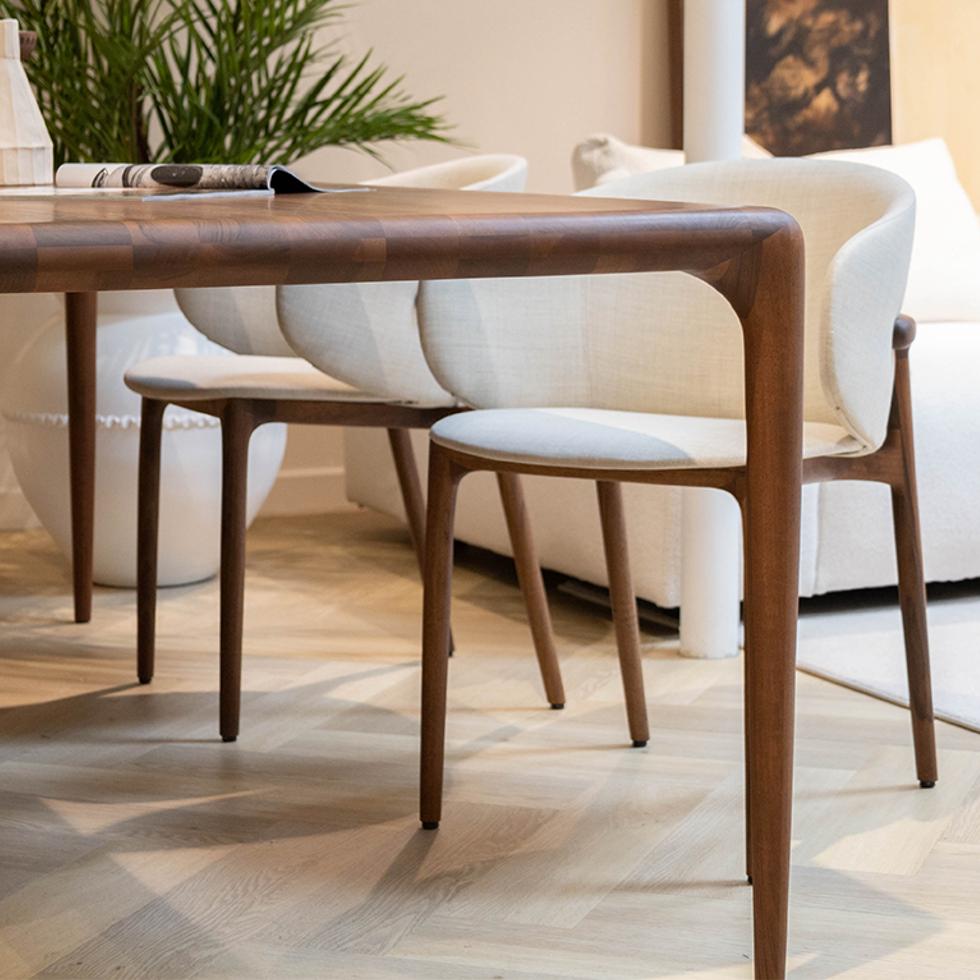 Artisan Latus Table shown in walnut