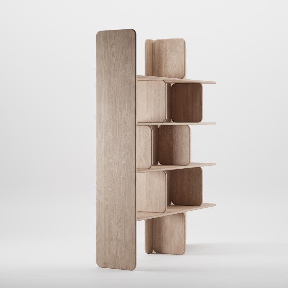 Artisan Soft Shelf shown in oak