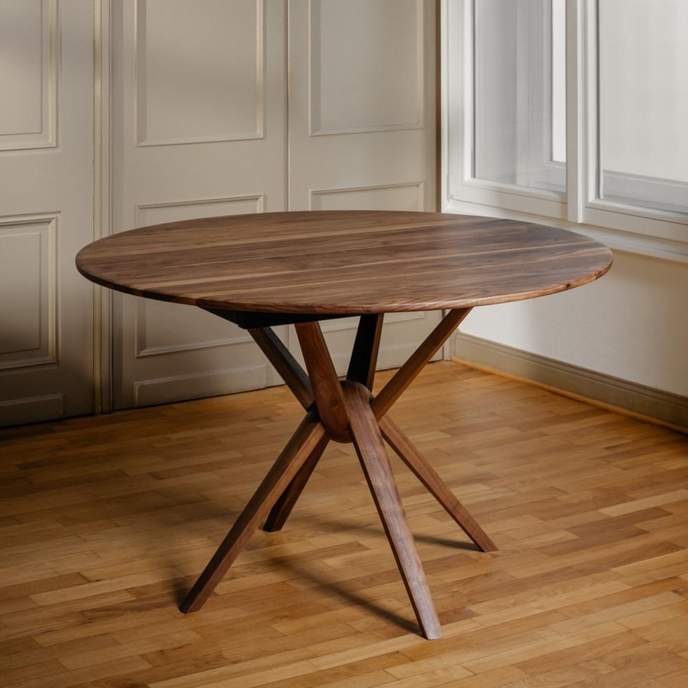 Rodam Nodi Extending Table shown in walnut