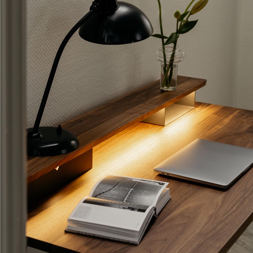 Rodam Arkus Secretary Desk shown in walnut