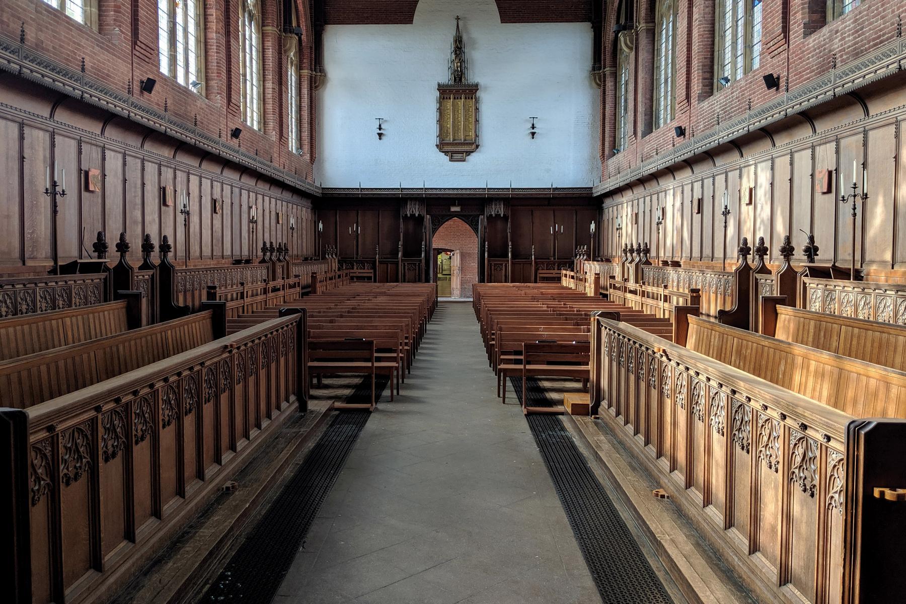 Ardingly College bespoke oak bench for chapel